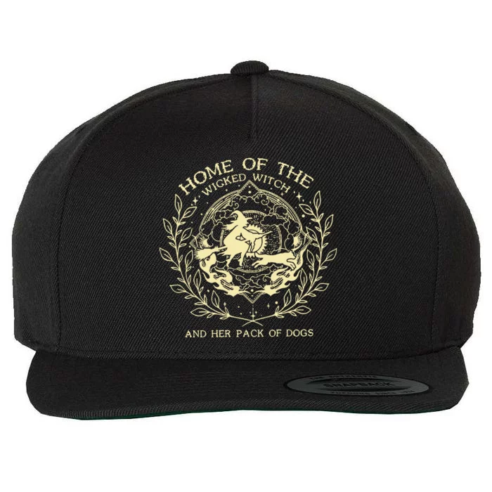 Home Of The Wicked Witch And Her Pack Of Dogs Print Wool Snapback Cap