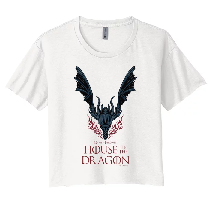 House of the Dragon Dark Wings Spread Women's Crop Top Tee