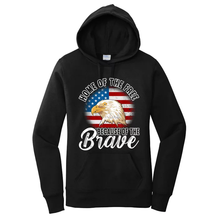 Home Of The Free Because Of The Brave 4th Of July Outfit Women's Pullover Hoodie