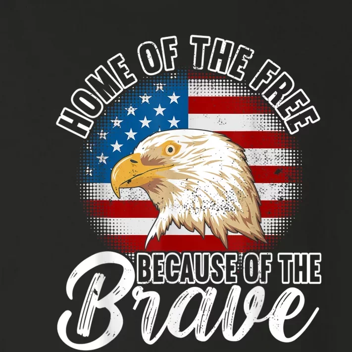 Home Of The Free Because Of The Brave 4th Of July Outfit Toddler Long Sleeve Shirt