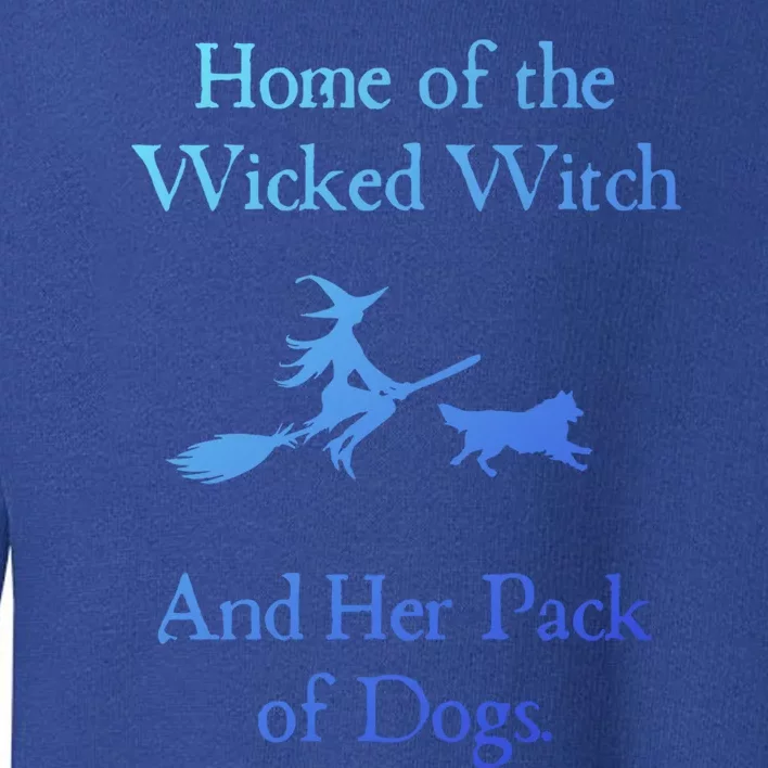 Home Of The Wicked Witch And Her Pack Of Dog Funny Halloween Meaningful Gift Toddler Sweatshirt