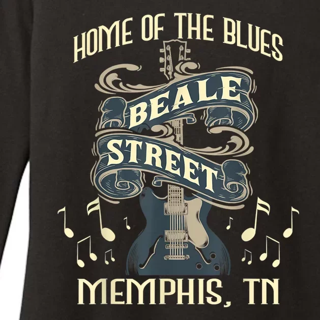 Home Of The Blues Beale Street Memphis Musician Guitarist Womens CVC Long Sleeve Shirt