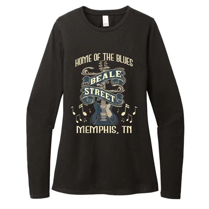 Home Of The Blues Beale Street Memphis Musician Guitarist Womens CVC Long Sleeve Shirt