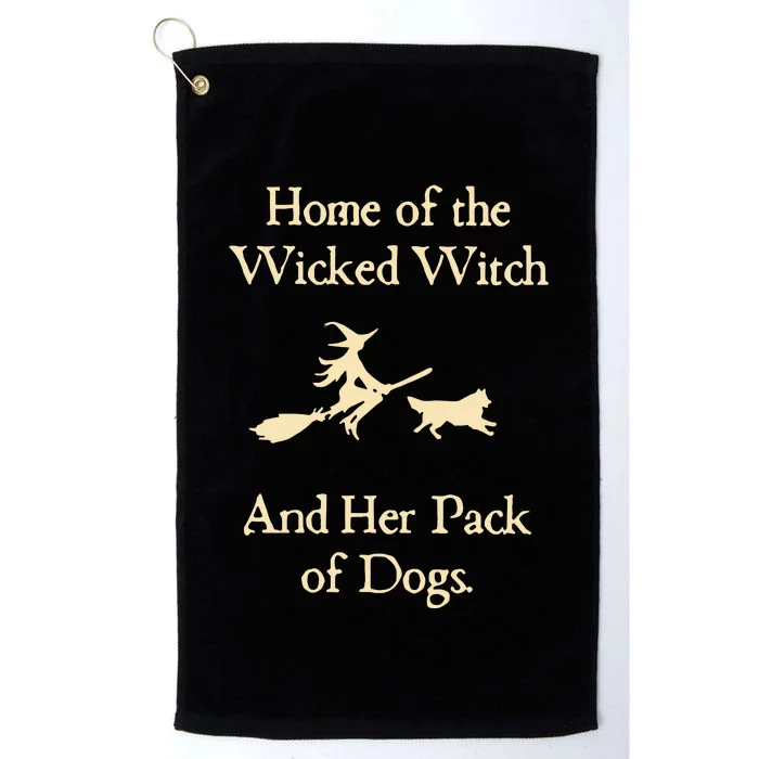 Home Of The Witch And Her Pack Of Dogs Halloween Platinum Collection Golf Towel