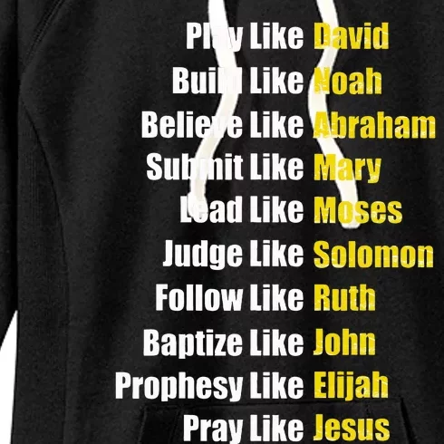 Heroes Of The Bible Faith Popular Biblical Characters Women's Fleece Hoodie