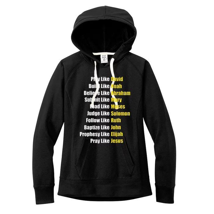 Heroes Of The Bible Faith Popular Biblical Characters Women's Fleece Hoodie