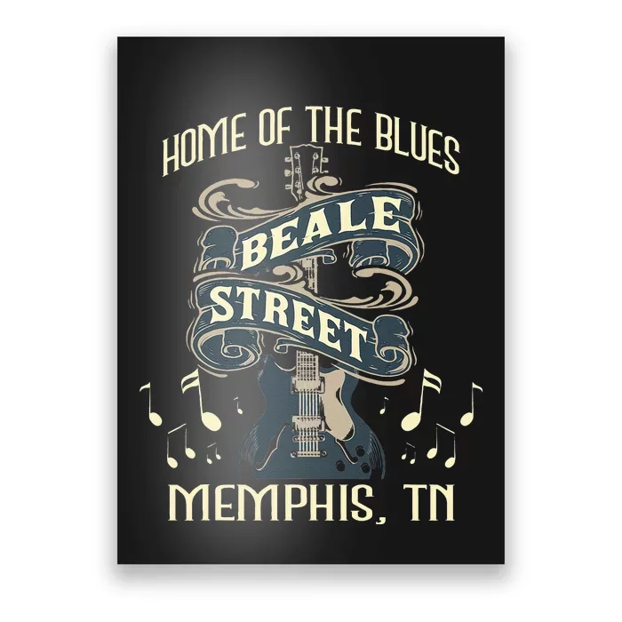 Home Of The Blues Beale Street Memphis Musician Guitarist Poster