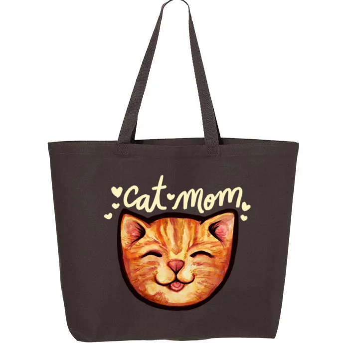 Happy Orange Tabby Cat Mom Gift 25L Jumbo Tote