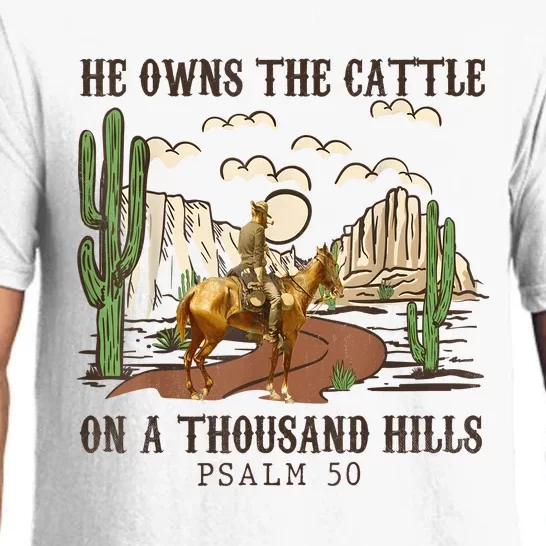 He Owns The Cattle On A Thousand Hills Psalm 50 Christian Pajama Set