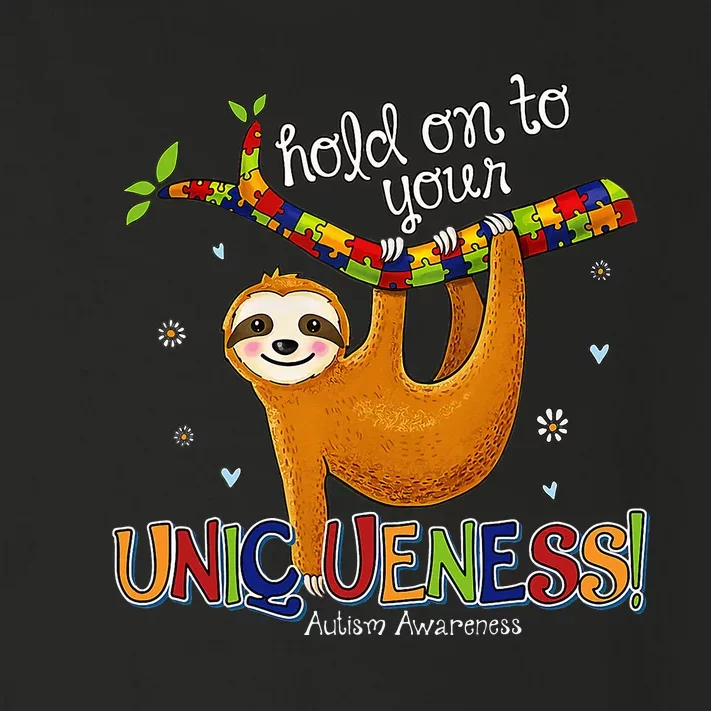 Hold On To Your Uniqueness Sloth Autism Awareness Toddler Long Sleeve Shirt