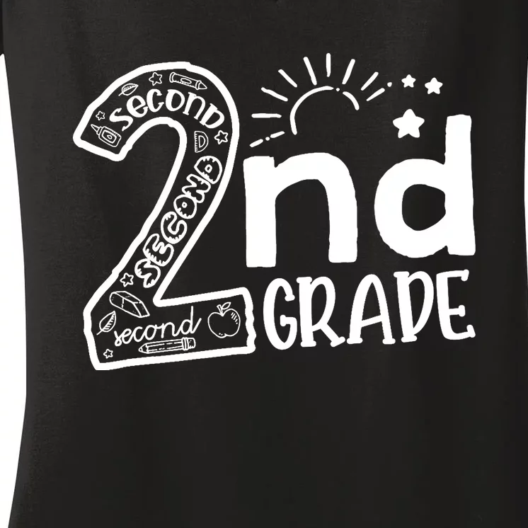 Hello On To 2nd Grade Teachers Boy and Team Secound Grade Women's V-Neck T-Shirt