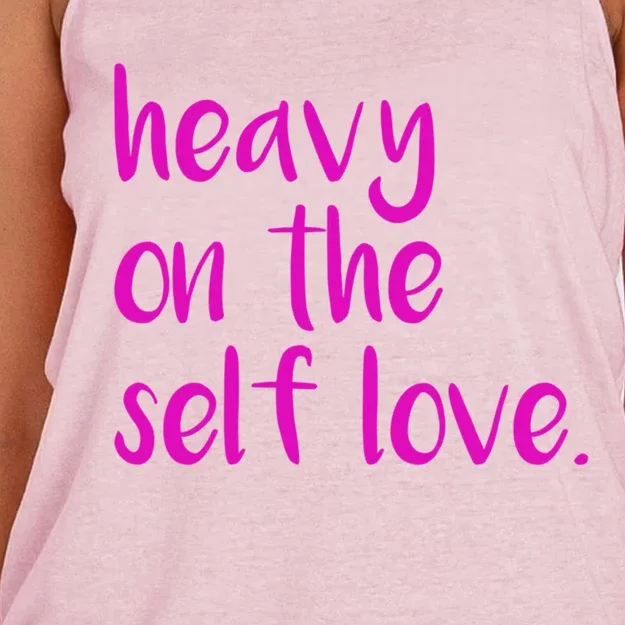 Heavy On The Self Love Cute Gift Women's Knotted Racerback Tank