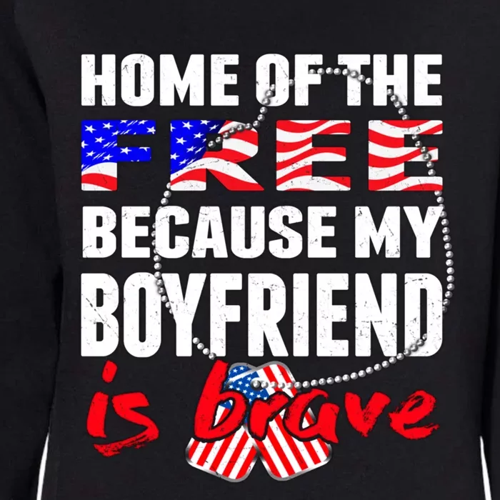 Home Of The Free My Friend Is Brave Proud Army Friend Cool Gift Womens California Wash Sweatshirt