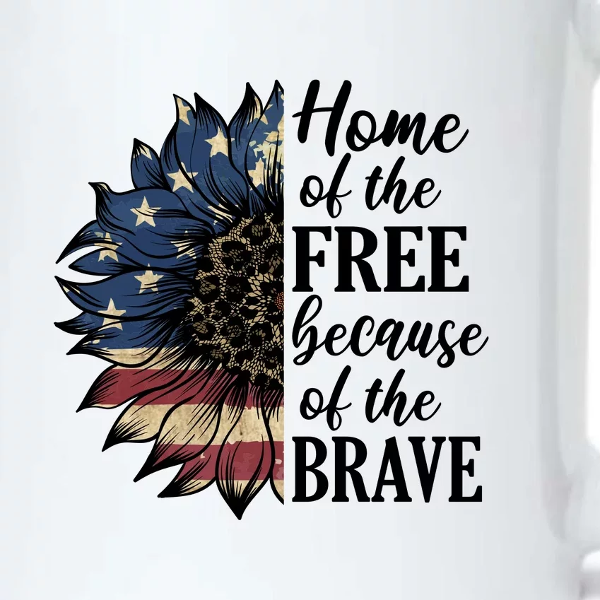 Home Of The Free Because Of The Brave Black Color Changing Mug