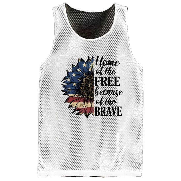 Home Of The Free Because Of The Brave Mesh Reversible Basketball Jersey Tank