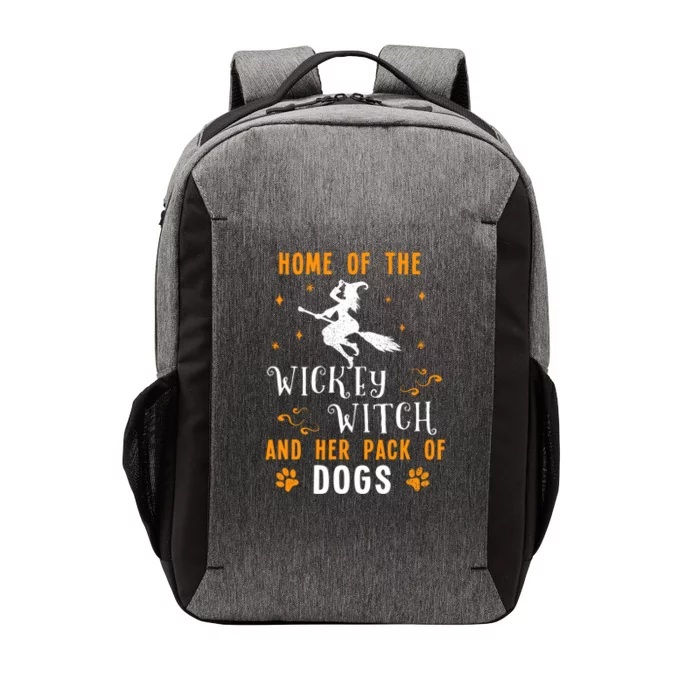 Home Of The Wicked Witch And Her Pack Of Dog Funny Halloween Vector Backpack