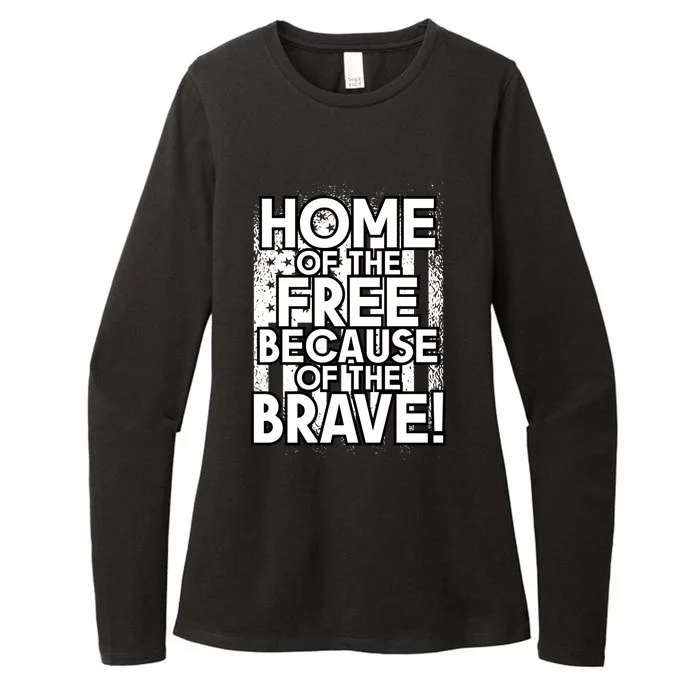 Home Of The Free Because Of The Brave Patrioticic Memorial D Gift Womens CVC Long Sleeve Shirt