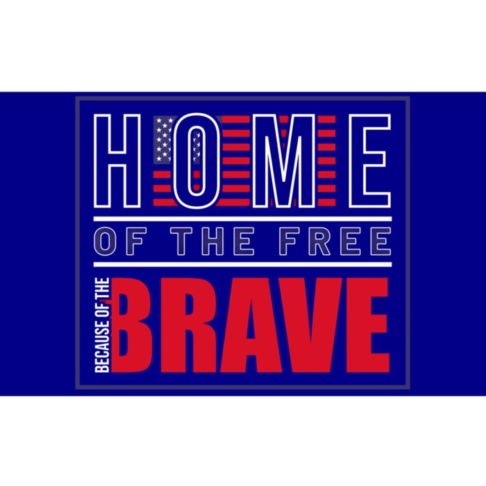 Home Of The Free Because Of The Brave Memorial Day Graphic Gift Bumper Sticker