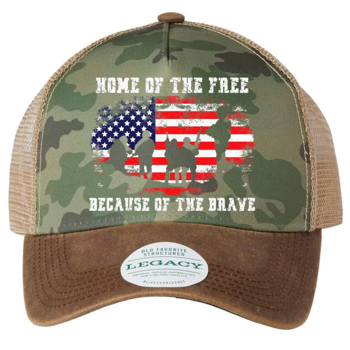 Home Of The Free Because Of The Brave Legacy Tie Dye Trucker Hat