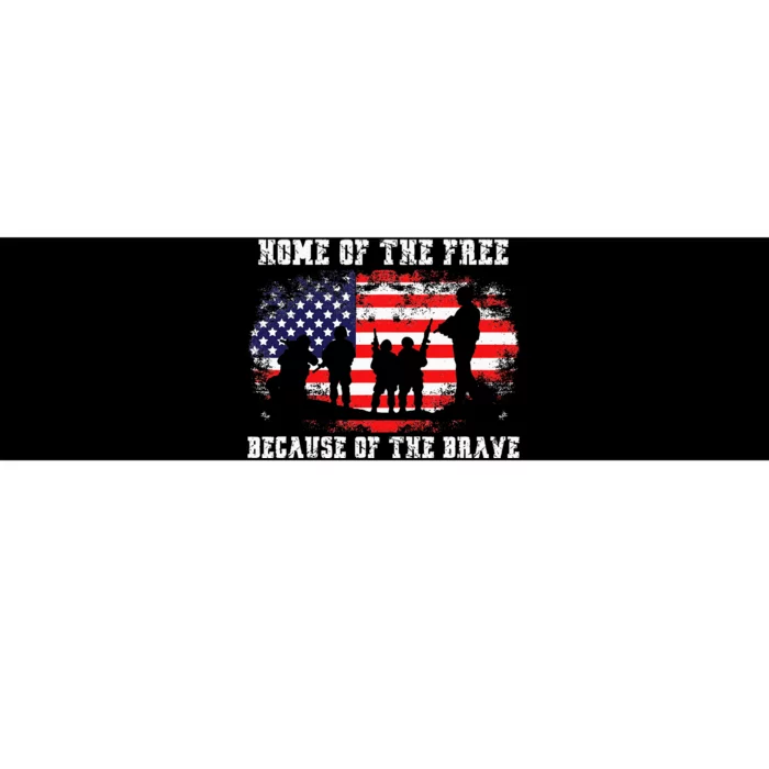 Home Of The Free Because Of The Brave Bumper Sticker