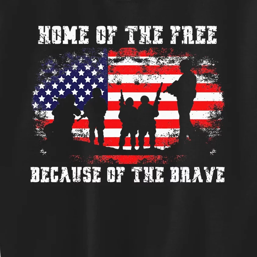 Home Of The Free Because Of The Brave Kids Sweatshirt