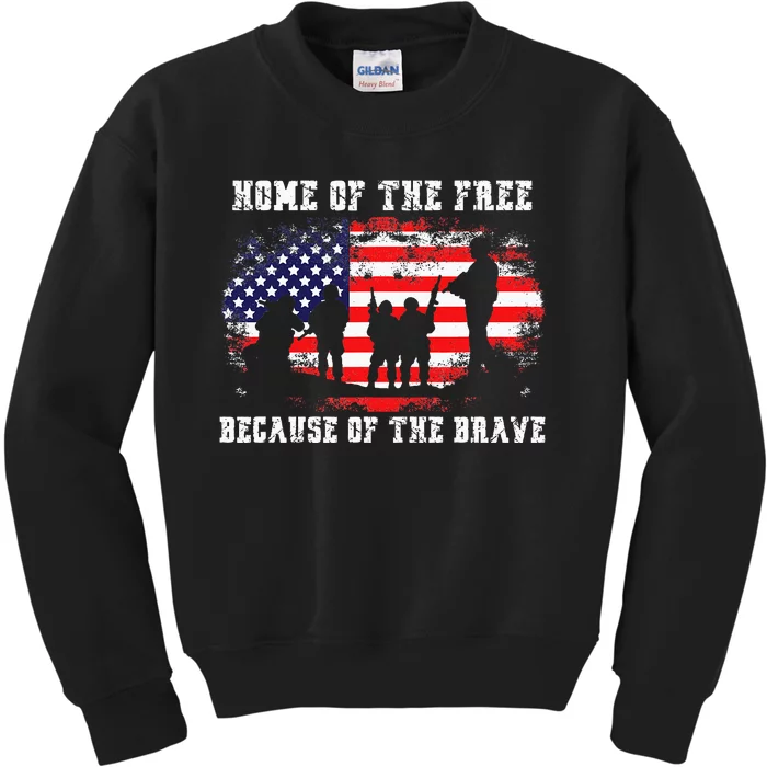 Home Of The Free Because Of The Brave Kids Sweatshirt