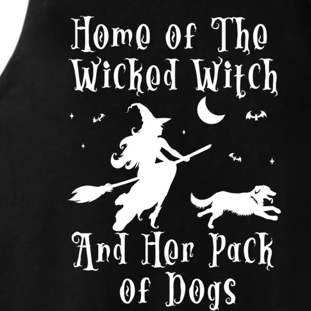 Home Of The Wicked Witch And Her Pack Of Dog Funny Halloween Gift Ladies Tri-Blend Wicking Tank