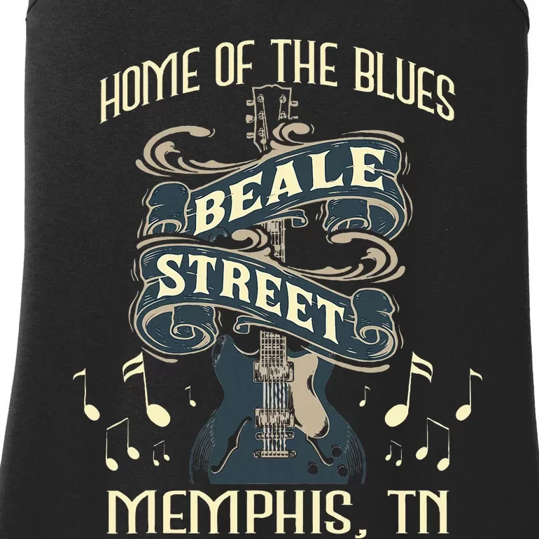 Home Of The Blues Beale Street Memphis Musician Guitarist Ladies Essential Tank