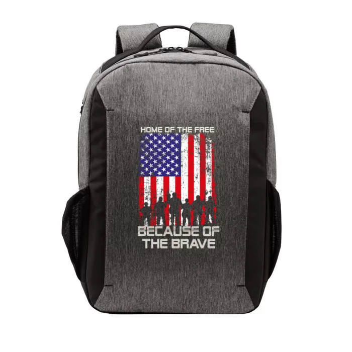 Home Of The Free Because Of The Brave Patriotic Veterans Gift Vector Backpack