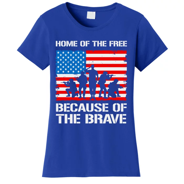 Home Of The Free Because Of The Brave Cool Gift Women's T-Shirt