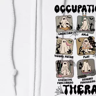 Halloween Occupational Therapy Ot Ghost Spooky Vibes Full Zip Hoodie