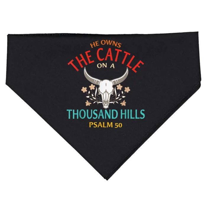 He Owns The Cattle On A Buffalo Thousand Hills USA-Made Doggie Bandana