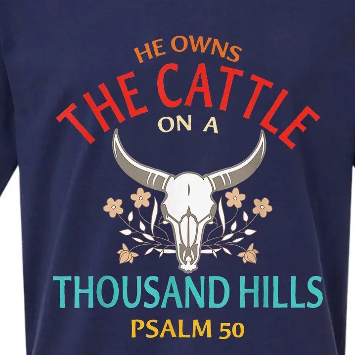 He Owns The Cattle On A Buffalo Thousand Hills Sueded Cloud Jersey T-Shirt