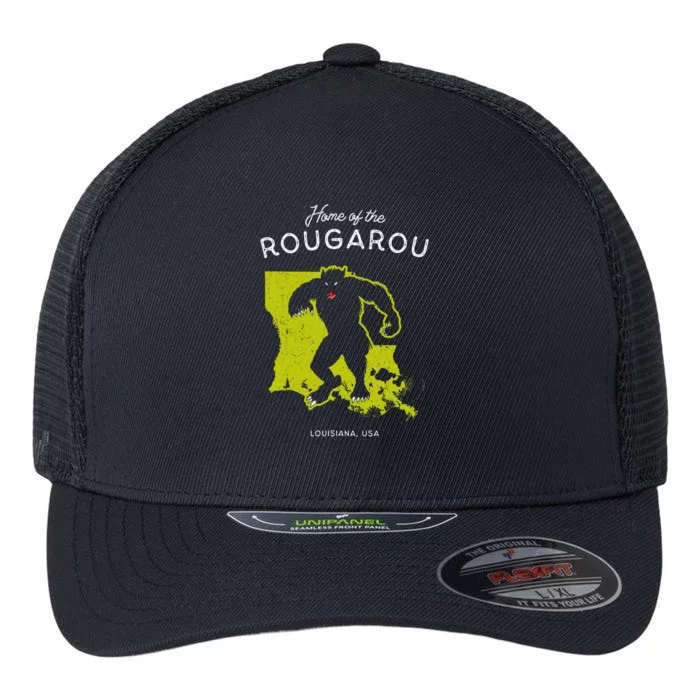 Home Of The Rougarou Louisiana Usa Cryptid Flexfit Unipanel Trucker Cap