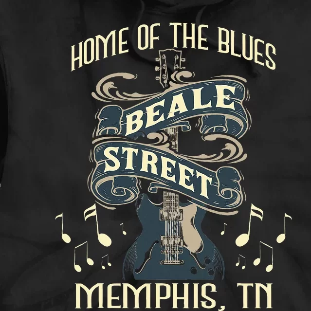 Home Of The Blues Beale Street Memphis Musician Guitarist Tie Dye Hoodie