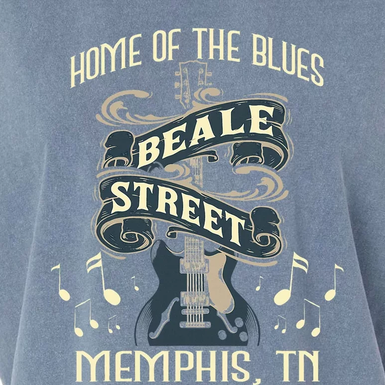 Home Of The Blues Beale Street Memphis Musician Guitarist Garment-Dyed Women's Muscle Tee