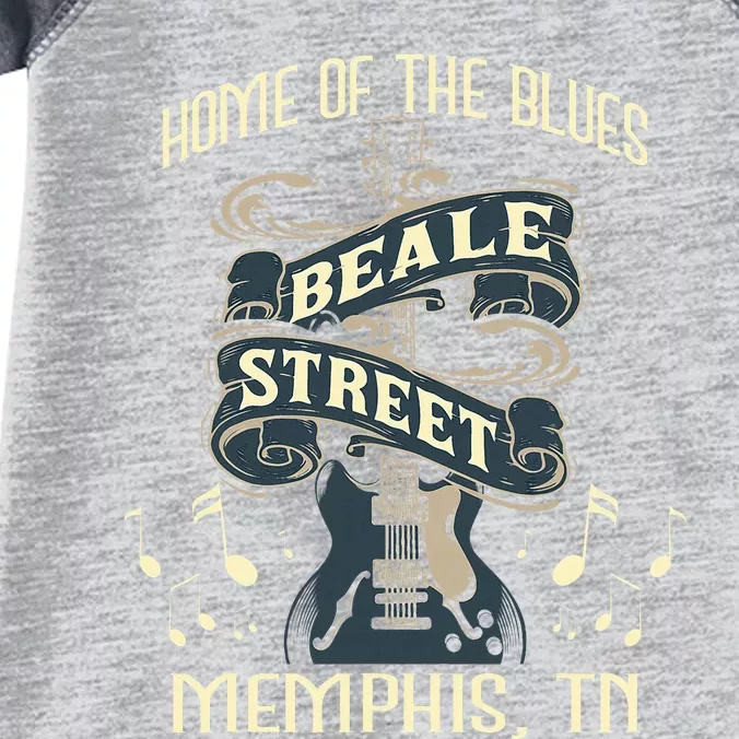 Home Of The Blues Beale Street Memphis Musician Guitarist Infant Baby Jersey Bodysuit