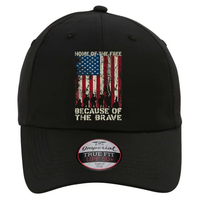 Home Of The Free Because Of The Brave American Flag The Original Performance Cap