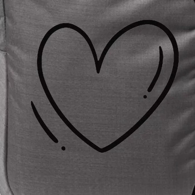 Heart On The Chest Outline Drawing Heart Minimalistic Impact Tech Backpack