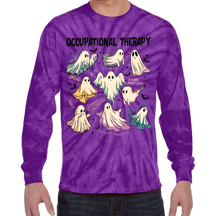 Halloween Occupational Therapy Tie-Dye Long Sleeve Shirt