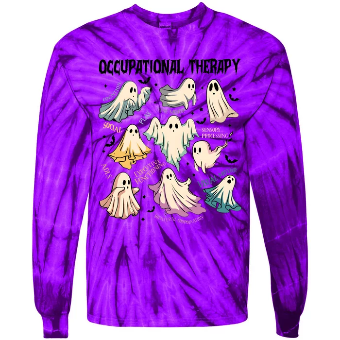 Halloween Occupational Therapy Tie-Dye Long Sleeve Shirt