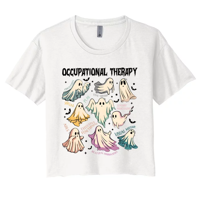 Halloween Occupational Therapy Women's Crop Top Tee