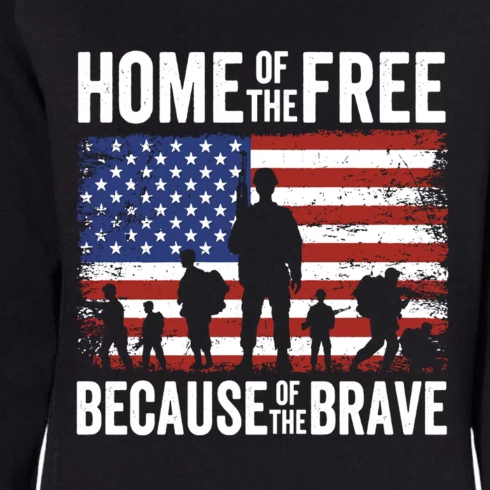 Home Of The Free Because Of The Brave Memorial Day Cute Gift Womens California Wash Sweatshirt