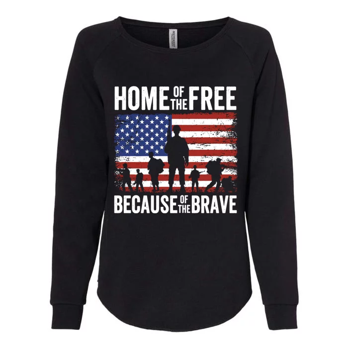 Home Of The Free Because Of The Brave Memorial Day Cute Gift Womens California Wash Sweatshirt