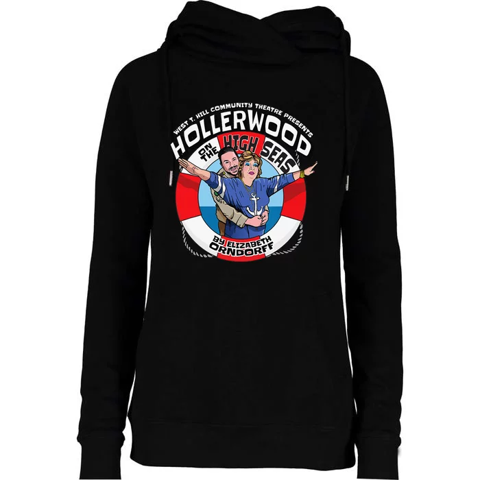 Hollerwood on the High Seas Womens Funnel Neck Pullover Hood