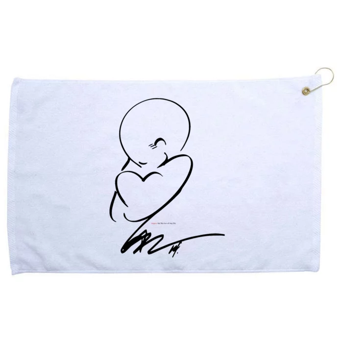 Hold On To Love Grommeted Golf Towel