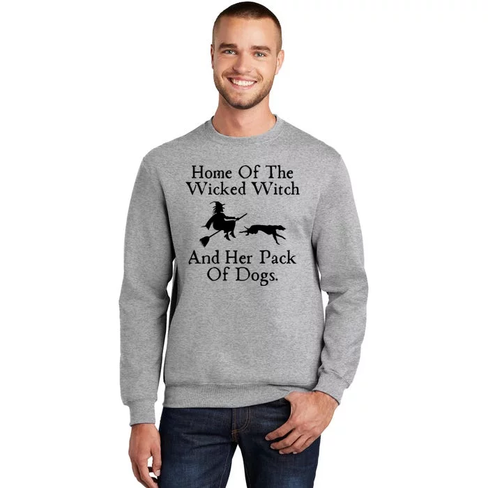 Home Of The Wicked Witch And Her Pack Of Dog Funny Halloween Sweatshirt