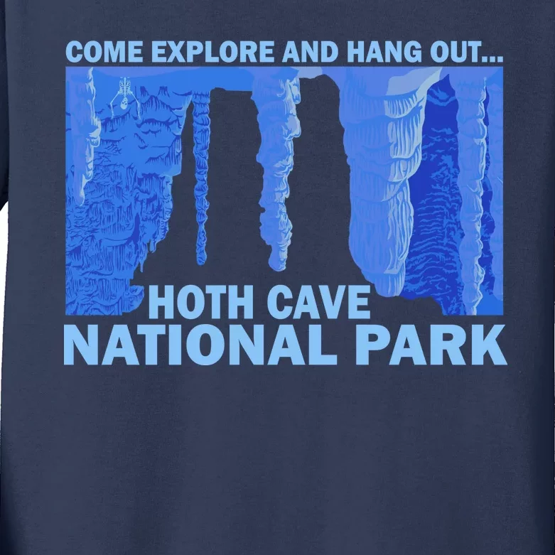 Hoth Ice Cave National Park Explore Kids Long Sleeve Shirt