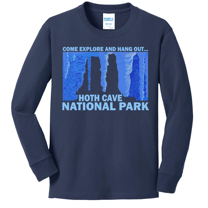 Hoth Ice Cave National Park Explore Kids Long Sleeve Shirt