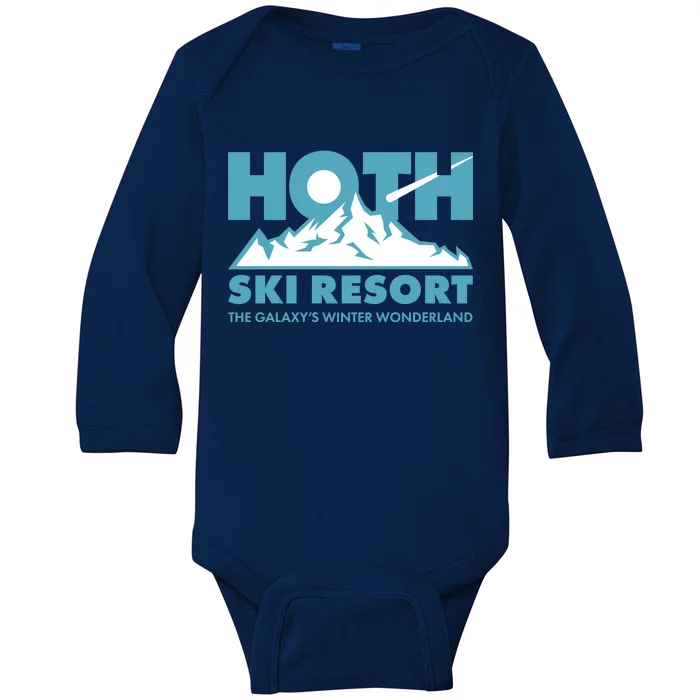 Hoth Ski Resort The Galaxy's Winter Wonderland Baby Long Sleeve Bodysuit